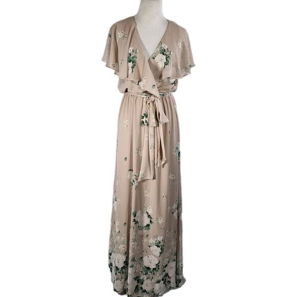 Show Me Your Mumu Wedding Audrey Maxi Dress Boquet Toss Chiffon Size XL NWT - Picture 1 of 12